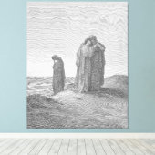 Gustave Doré - Naomi and Her Daughters-in-law Canvas Afdruk (Insitu (Houten vloer))