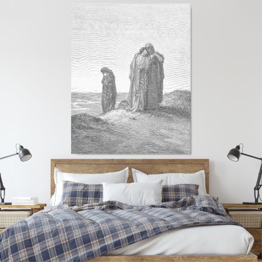Gustave Doré - Naomi en haar schoondochters Canvas Afdruk (Insitu (Slaapkamer))