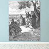 Gustave Doré - Noah Curses Ham and Canaan Canvas Afdruk (Insitu (Houten vloer))