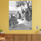 Gustave Doré - Noah Curses Ham and Canaan Canvas Afdruk (Insitu (Woonkamer))