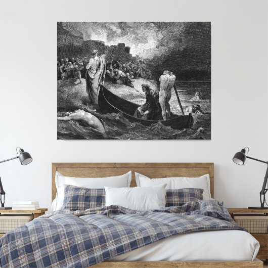 Gustave Doré - Ontscheping voor de stad Canvas Afdruk (Insitu (Slaapkamer))