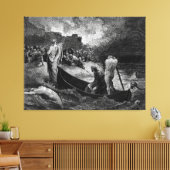 Gustave Doré - Ontscheping voor de stad Canvas Afdruk (Insitu (Woonkamer))