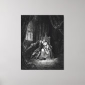 Gustave Doré - Paolo Malatesta en Francesca Canvas Afdruk (Voorkant)