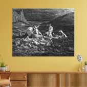 Gustave Doré - Phlegyas Ferries Dante And Virgil  Canvas Afdruk (Insitu (Woonkamer))