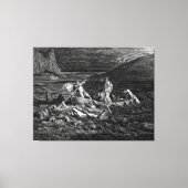 Gustave Doré - Phlegyas Ferries Dante And Virgil  Canvas Afdruk (Voorkant)