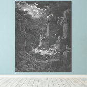 Gustave Doré - Rev 18 Babylon Has Fallen Canvas Afdruk (Insitu (Houten vloer))