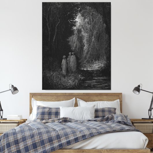 Gustave Doré - Rivier Lete Canvas Afdruk (Insitu (Slaapkamer))