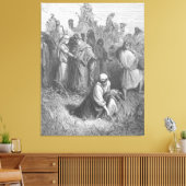 Gustave Doré - Ruth and Boaz Canvas Afdruk (Insitu (Woonkamer))
