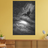 Gustave Dore: Satan in het verloren paradijs Canvas Afdruk (Insitu (Woonkamer))