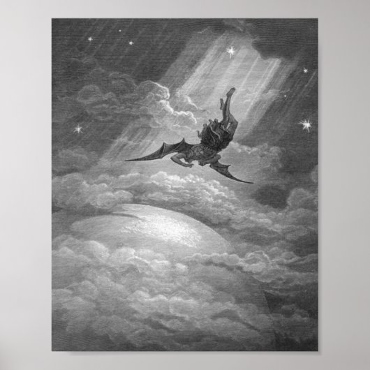 Gustave Dore satan uit het paradijs verliest John  Poster (Voorkant)
