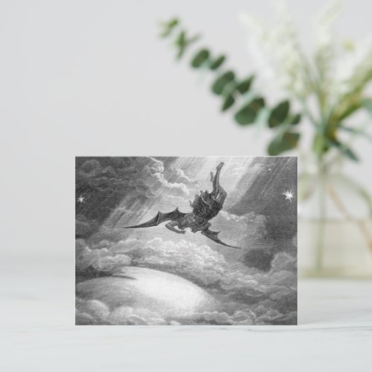 Gustave Dore satan uit het paradijs, verloren door Briefkaart (Staand voorkant)