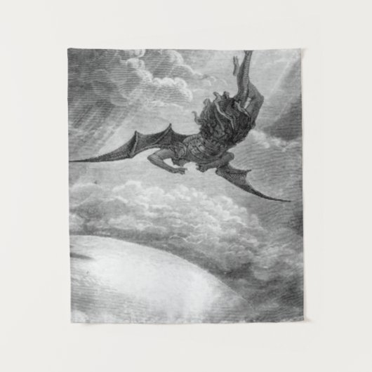 Gustave Dore satan uit het paradijs, verloren door Wandkleed (Voorkant)