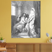 Gustave Doré - Simson en Delila Canvas Afdruk (Insitu (Woonkamer))