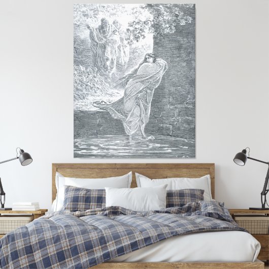 Gustave Doré - Susanna in bad Canvas Afdruk (Insitu (Slaapkamer))