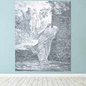 Gustave Doré - Susanna in the Bath Canvas Afdruk (Insitu (Houten vloer))