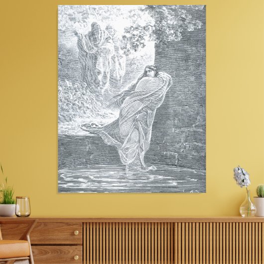 Gustave Doré - Susanna in the Bath Canvas Afdruk (Insitu (Woonkamer))