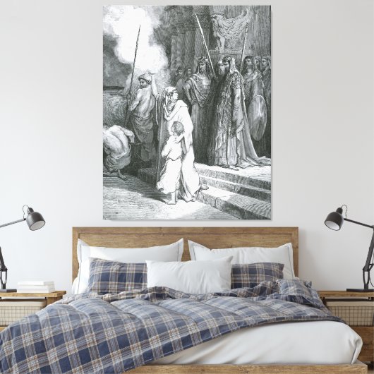 Gustave Doré - The Courage of a Mother Canvas Afdruk (Insitu (Slaapkamer))