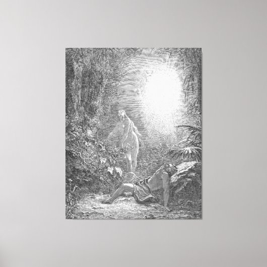 Gustave Doré - The Creation of Eve Canvas Afdruk (Voorkant)