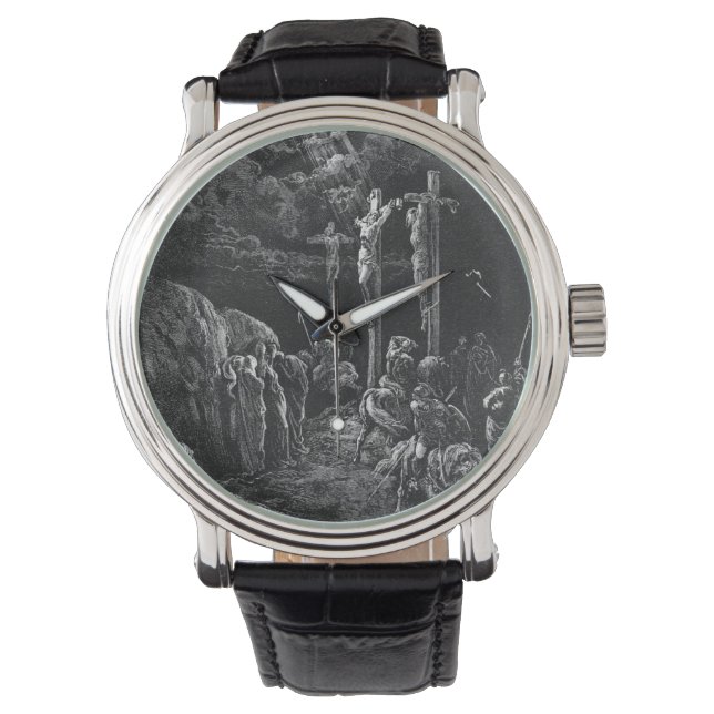 Gustave Dore the crucifixe from La Grande bijbel Horloge (Voorkant)