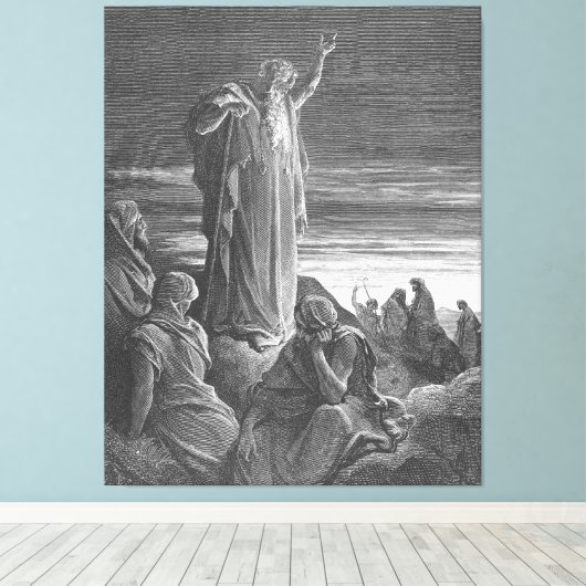 Gustave Doré - The Prophet Ezekiel Canvas Afdruk (Insitu (Houten vloer))