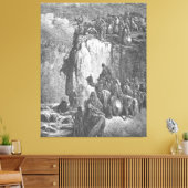 Gustave Doré - The Prophets of Baal are Slaughtere Canvas Afdruk (Insitu (Woonkamer))