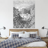Gustave Doré - The Walls of Jericho Fall Down Canvas Afdruk (Insitu (Slaapkamer))