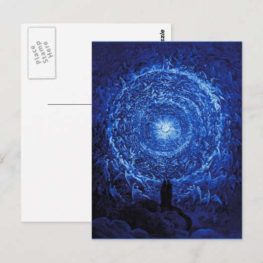 Gustave Dore The White Rose (blauw) Briefkaart (Voorkant / Achterkant)