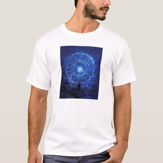 Gustave Dore The White Rose (blauw) T-shirt (Voorkant)