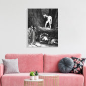 Gustave Doré - Vergilius en Dante ontmoeten Bertra Canvas Afdruk (Insitu (Woonkamer))