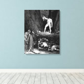 Gustave Doré - Vergilius en Dante ontmoeten Bertra Canvas Afdruk (Insitu (Houten vloer))