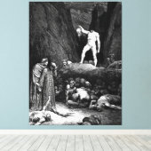 Gustave Doré - Virgil and Dante Meet Bertram dal B Canvas Afdruk (Insitu (Houten vloer))