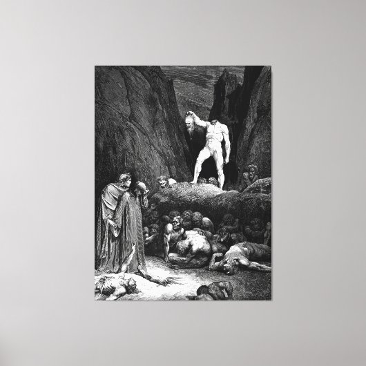 Gustave Doré - Virgil and Dante Meet Bertram dal B Canvas Afdruk (Voorkant)