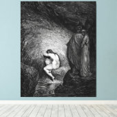 Gustave Doré - Where Counterfeiters Are Punished - Canvas Afdruk (Insitu (Houten vloer))