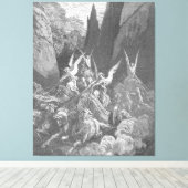 Gustave Doré - Zacharia's visioen van vier strijdw Canvas Afdruk (Insitu (Houten vloer))