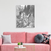 Gustave Doré - Zacharia's visioen van vier strijdw Canvas Afdruk (Insitu (Woonkamer))