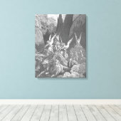 Gustave Doré - Zacharia's visioen van vier strijdw Canvas Afdruk (Insitu (Houten vloer))