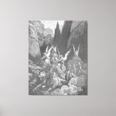 Gustave Doré - Zechariah's Vision of Four Chariots Canvas Afdruk (Voorkant)