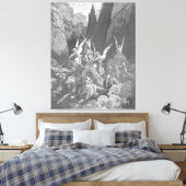Gustave Doré - Zechariah's Vision of Four Chariots Canvas Afdruk (Insitu (Slaapkamer))