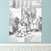 Gustave Doré - Zedekiah's Sons are Slaughtered Bef Canvas Afdruk (Insitu (Houten vloer))