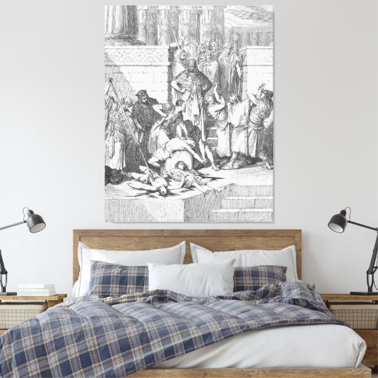 Gustave Doré - Zedekiah's Sons are Slaughtered Bef Canvas Afdruk (Insitu (Slaapkamer))