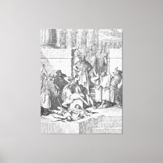 Gustave Doré - Zedekiah's Sons are Slaughtered Bef Canvas Afdruk