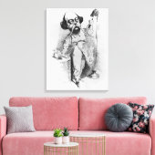 Gustave Flaubert die Madame Bovarium ontleent Canvas Afdruk (Insitu (Woonkamer))