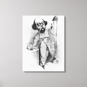 Gustave Flaubert die Madame Bovarium ontleent Canvas Afdruk