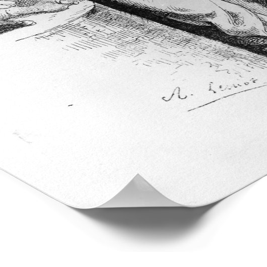 Gustave Flaubert die Madame Bovarium ontleent Poster (Hoek)