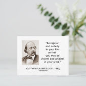 Gustave Flaubert gewelddadig origineel in je werk Briefkaart (Staand voorkant)