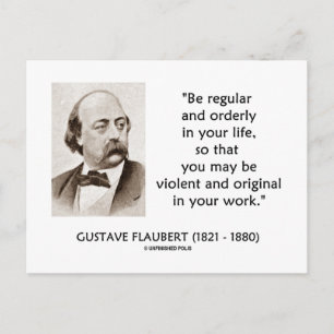 Gustave Flaubert gewelddadig origineel in je werk Briefkaart