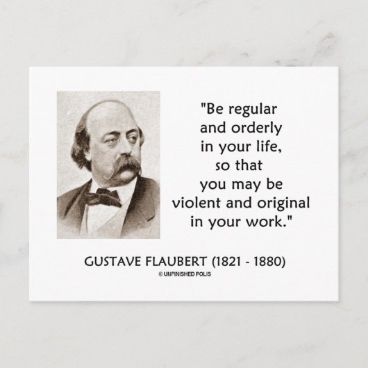 Gustave Flaubert gewelddadig origineel in je werk Briefkaart (Voorkant)