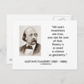 Gustave Flaubert vindt ware poëziewetenschap uit Briefkaart (Voorkant / Achterkant)
