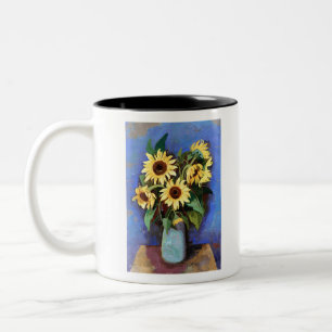 Gustave Loiseau Sunflower Aesthetische Afbeeldinge Tweekleurige Koffiemok