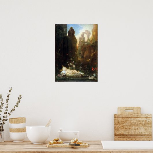 Gustave Moreau de Baby Moses Poster (Keuken)